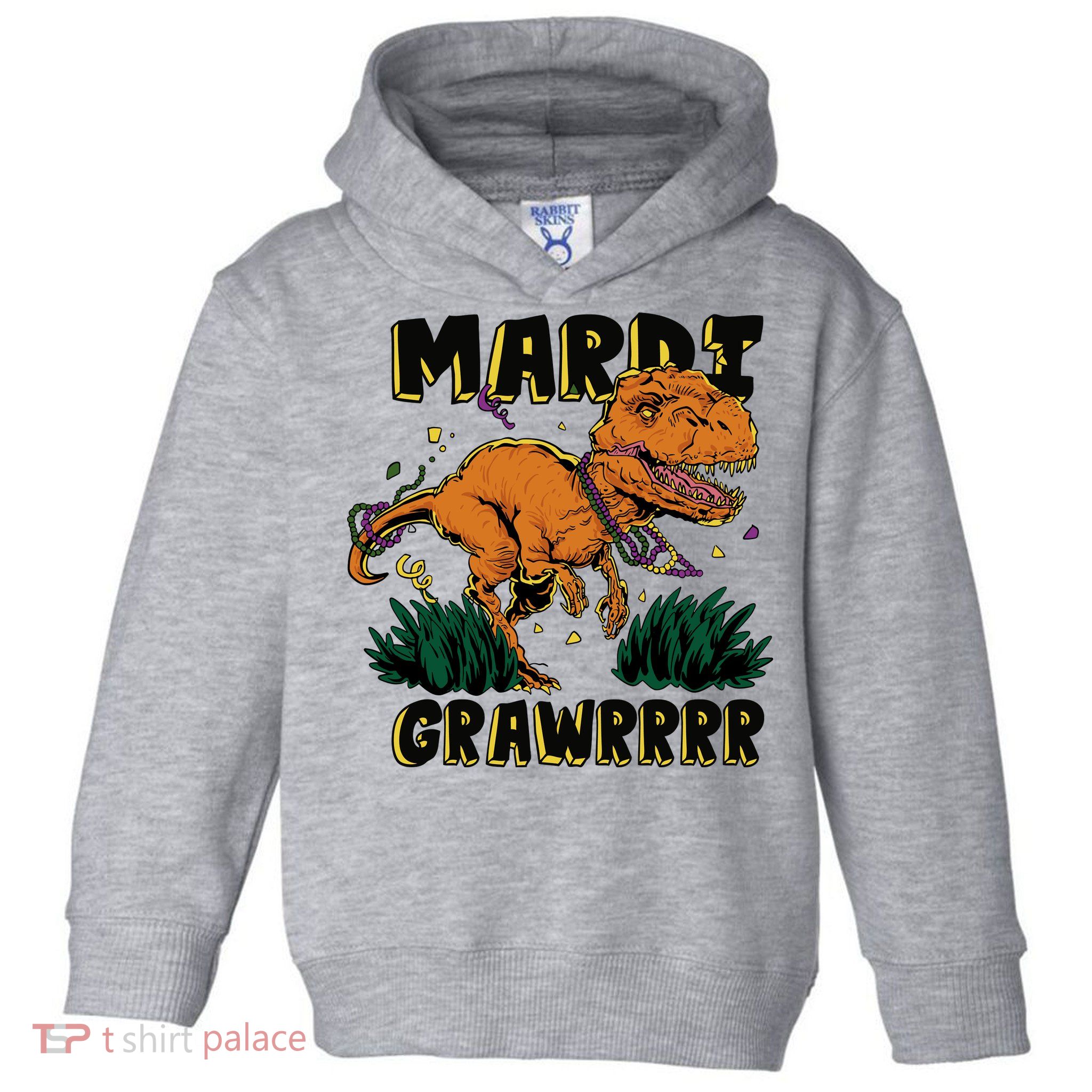 Mardi Gras Dinosaur Celebration Toddler Hoodie