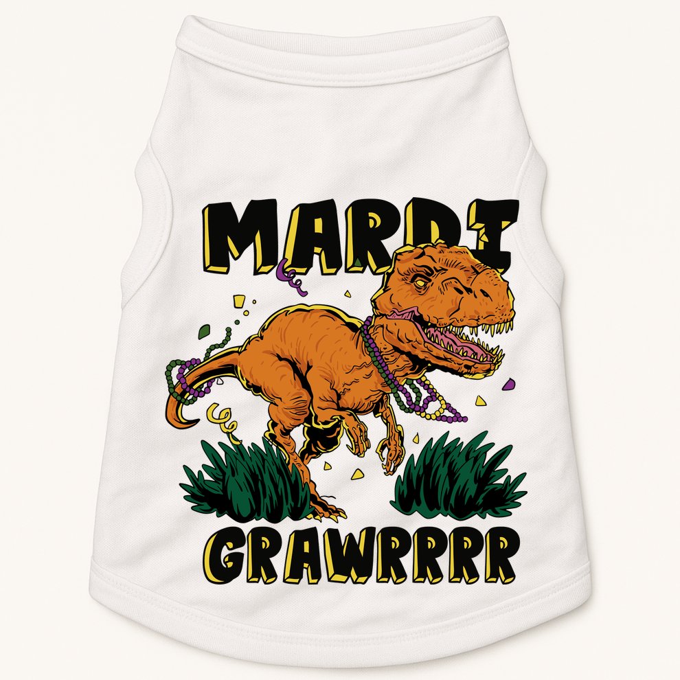 Mardi Gras Dinosaur Celebration Doggie Tank