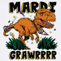 Mardi Gras Dinosaur Celebration Doggie Tank