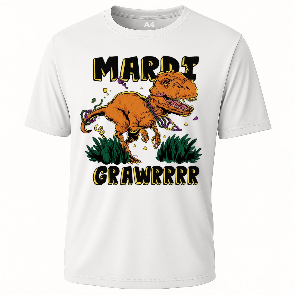 Mardi Gras Dinosaur Celebration Cooling Performance Crew T-Shirt