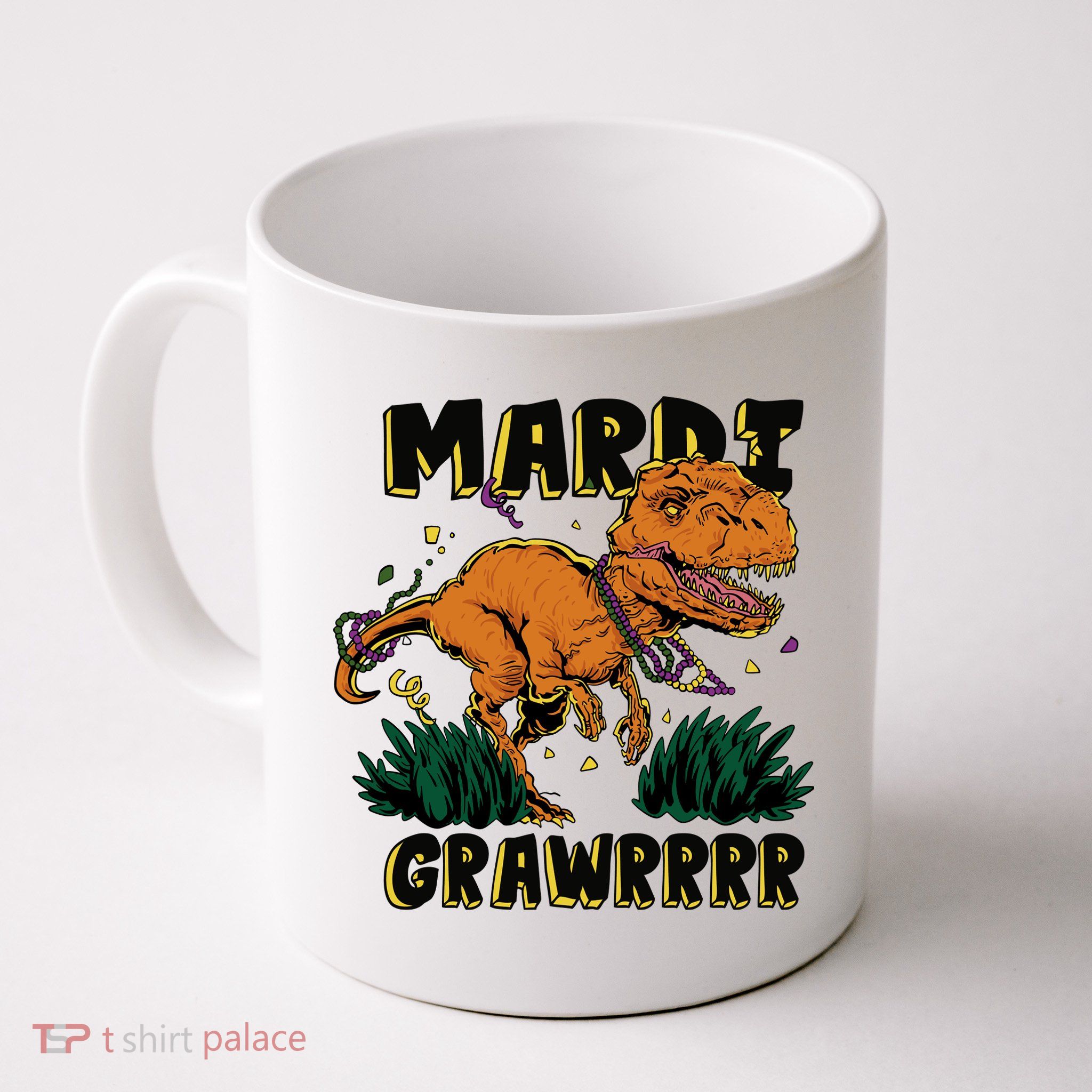 Mardi Gras Dinosaur Celebration Mug