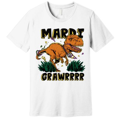 Mardi Gras Dinosaur Celebration Premium T-Shirt