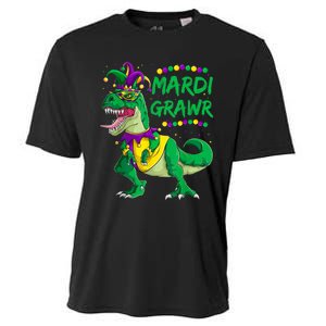 Mardi Grawr Dino Jester Outfit, Mardi Gras T Rex Kids Boys Cooling Performance Crew T-Shirt