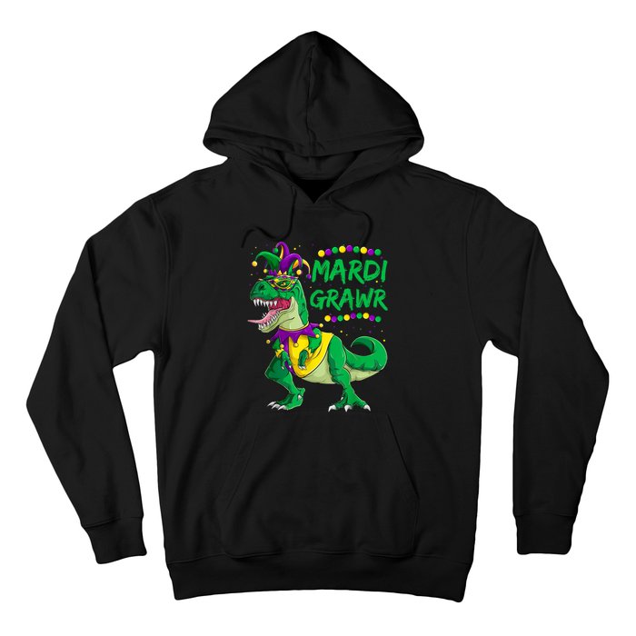 Mardi Grawr Dino Jester Outfit, Mardi Gras T Rex Kids Boys Hoodie