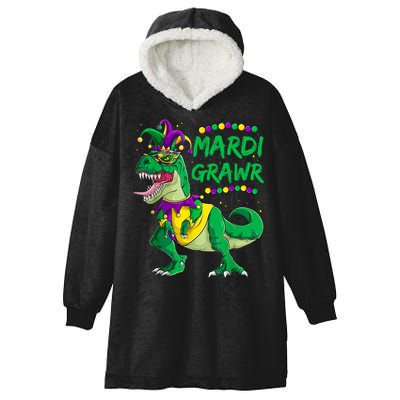 Mardi Grawr Dino Jester Outfit, Mardi Gras T Rex Kids Boys Hooded Wearable Blanket