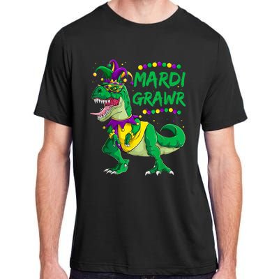 Mardi Grawr Dino Jester Outfit, Mardi Gras T Rex Kids Boys Adult ChromaSoft Performance T-Shirt