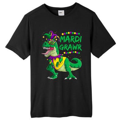 Mardi Grawr Dino Jester Outfit, Mardi Gras T Rex Kids Boys Tall Fusion ChromaSoft Performance T-Shirt