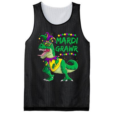 Mardi Grawr Dino Jester Outfit, Mardi Gras T Rex Kids Boys Mesh Reversible Basketball Jersey Tank