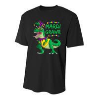 Mardi Grawr Dino Jester Outfit, Mardi Gras T Rex Kids Boys Youth Performance Sprint T-Shirt