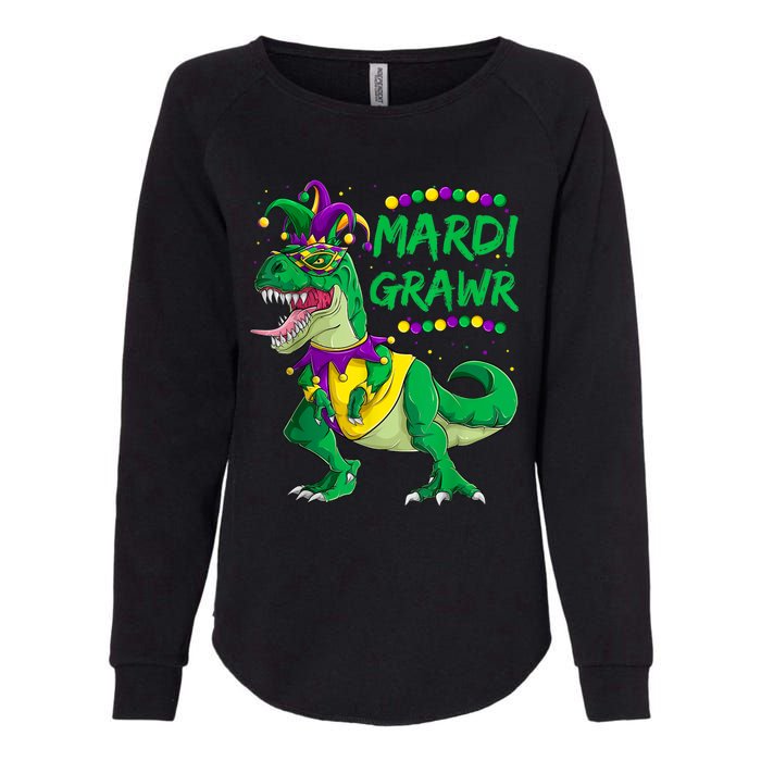 Mardi Grawr Dino Jester Outfit, Mardi Gras T Rex Kids Boys Womens California Wash Sweatshirt