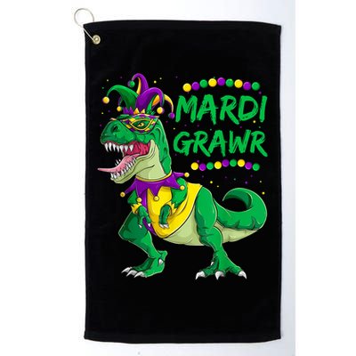 Mardi Grawr Dino Jester Outfit, Mardi Gras T Rex Kids Boys Golf Towel