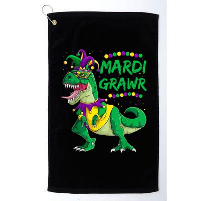 Mardi Grawr Dino Jester Outfit, Mardi Gras T Rex Kids Boys Platinum Collection Golf Towel