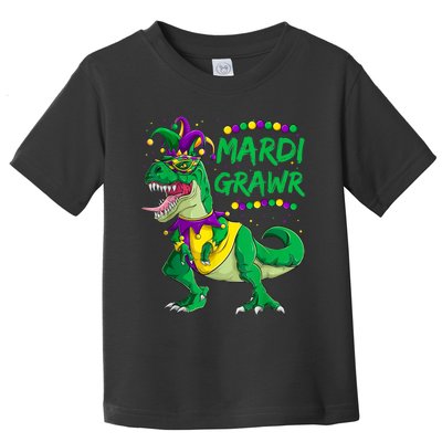 Mardi Grawr Dino Jester Outfit, Mardi Gras T Rex Kids Boys Toddler T-Shirt