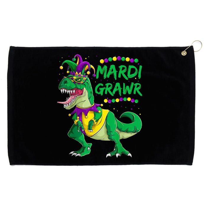 Mardi Grawr Dino Jester Outfit, Mardi Gras T Rex Kids Boys Grommeted Golf Towel