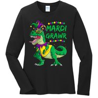 Mardi Grawr Dino Jester Outfit, Mardi Gras T Rex Kids Boys Ladies Long Sleeve Shirt