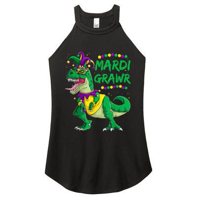 Mardi Grawr Dino Jester Outfit, Mardi Gras T Rex Kids Boys Women's Perfect Tri Rocker Tank