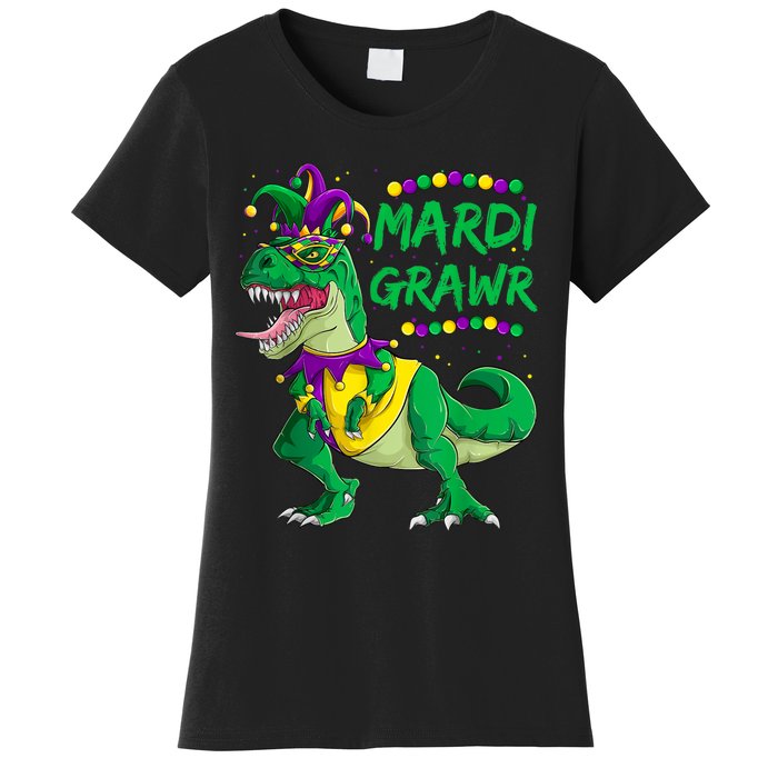 Mardi Grawr Dino Jester Outfit, Mardi Gras T Rex Kids Boys Women's T-Shirt