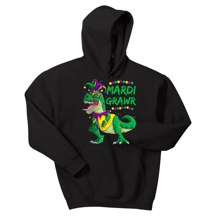 Mardi Grawr Dino Jester Outfit, Mardi Gras T Rex Kids Boys Kids Hoodie