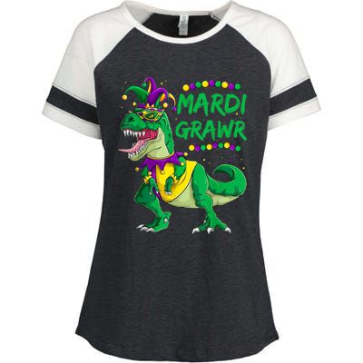 Mardi Grawr Dino Jester Outfit, Mardi Gras T Rex Kids Boys Enza Ladies Jersey Colorblock Tee