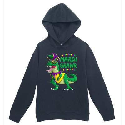 Mardi Grawr Dino Jester Outfit, Mardi Gras T Rex Kids Boys Urban Pullover Hoodie