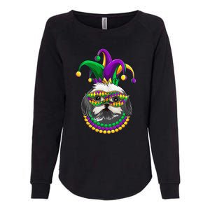 Mardi Gras Dog Apparel Shih Tzu Dog Mom Dad Lovers Womens California Wash Sweatshirt