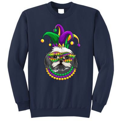 Mardi Gras Dog Apparel Shih Tzu Dog Mom Dad Lovers Sweatshirt