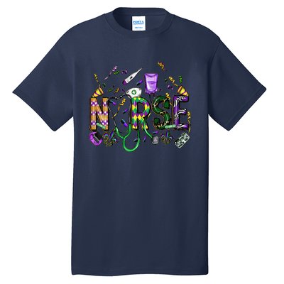 Mardi Gras Day Nurse New Orleans Nursing Festival Party Tall T-Shirt