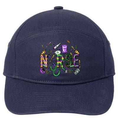 Mardi Gras Day Nurse New Orleans Nursing Festival Party 7-Panel Snapback Hat