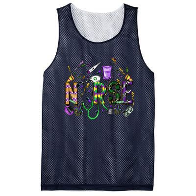 Mardi Gras Day Nurse New Orleans Nursing Festival Party Mesh Reversible Basketball Jersey Tank