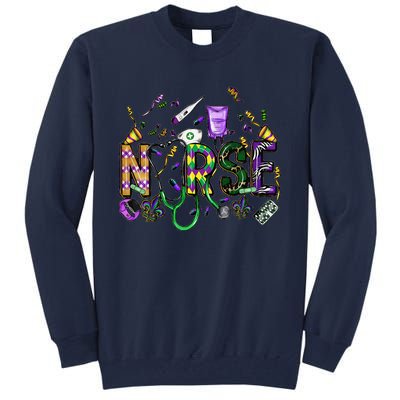 Mardi Gras Day Nurse New Orleans Nursing Festival Party Tall Sweatshirt