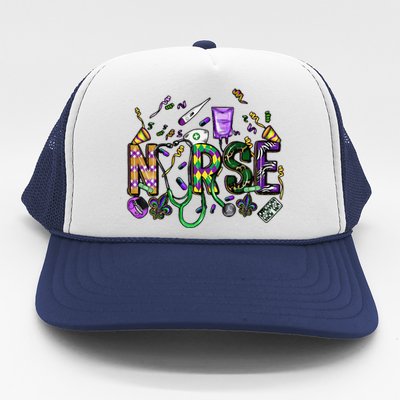 Mardi Gras Day Nurse New Orleans Nursing Festival Party Trucker Hat