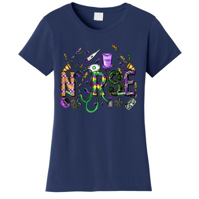 Mardi Gras Day Nurse New Orleans Nursing Festival Party Women's T-Shirt