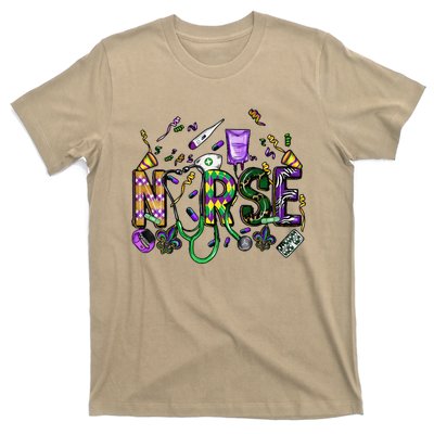 Mardi Gras Day Nurse New Orleans Nursing Festival Party T-Shirt