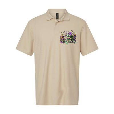 Mardi Gras Day Nurse New Orleans Nursing Festival Party Softstyle Adult Sport Polo