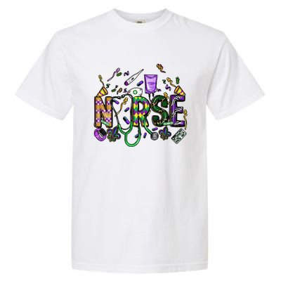 Mardi Gras Day Nurse New Orleans Nursing Festival Party Garment-Dyed Heavyweight T-Shirt