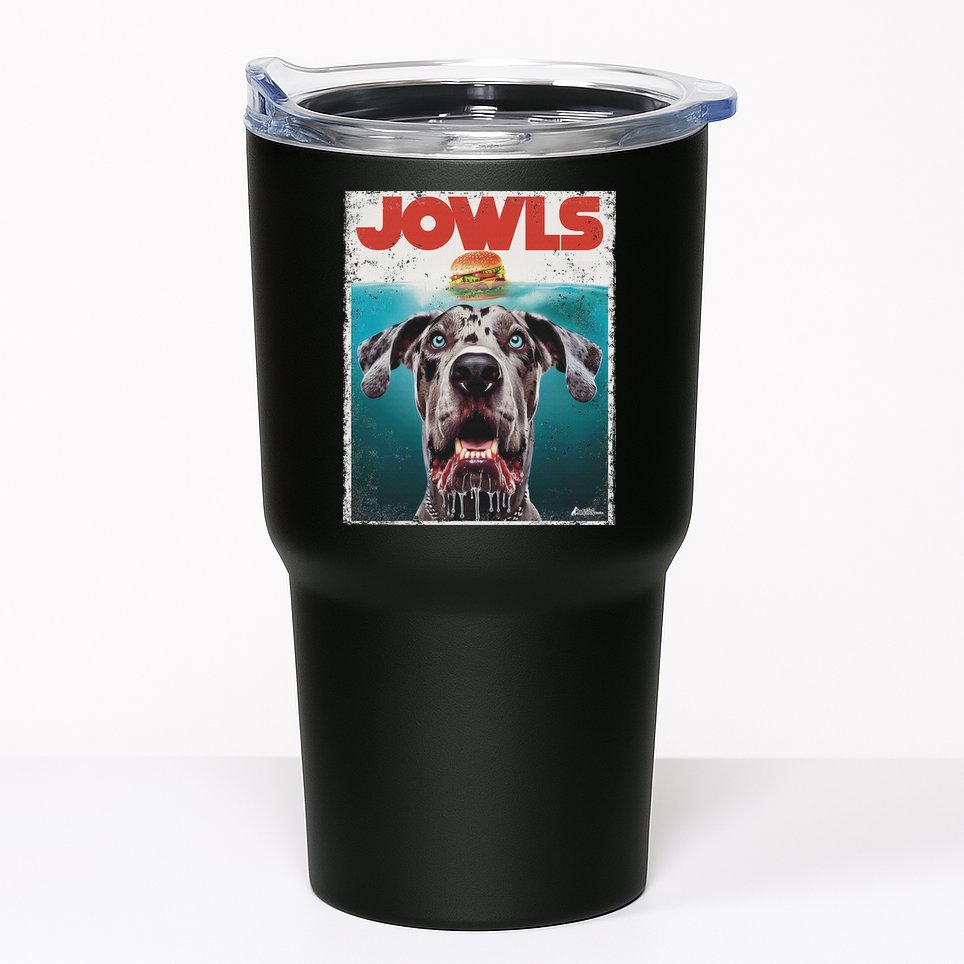 Merle Great Dane Jowls, Paws Top, Blue Eye Brown Dog Mom Dad Tumbler
