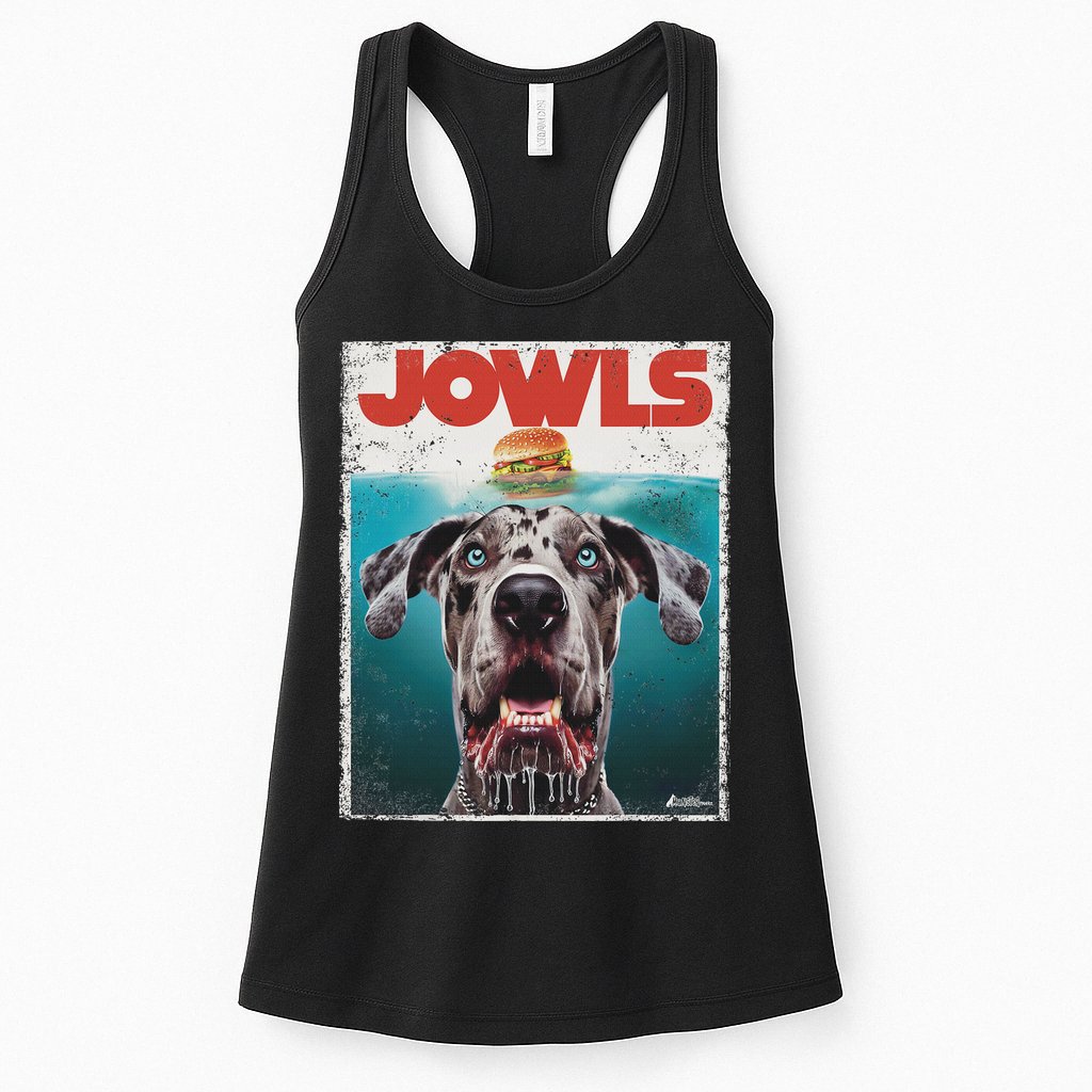 Merle Great Dane Jowls, Paws Top, Blue Eye Brown Dog Mom Dad Womens Tank Top