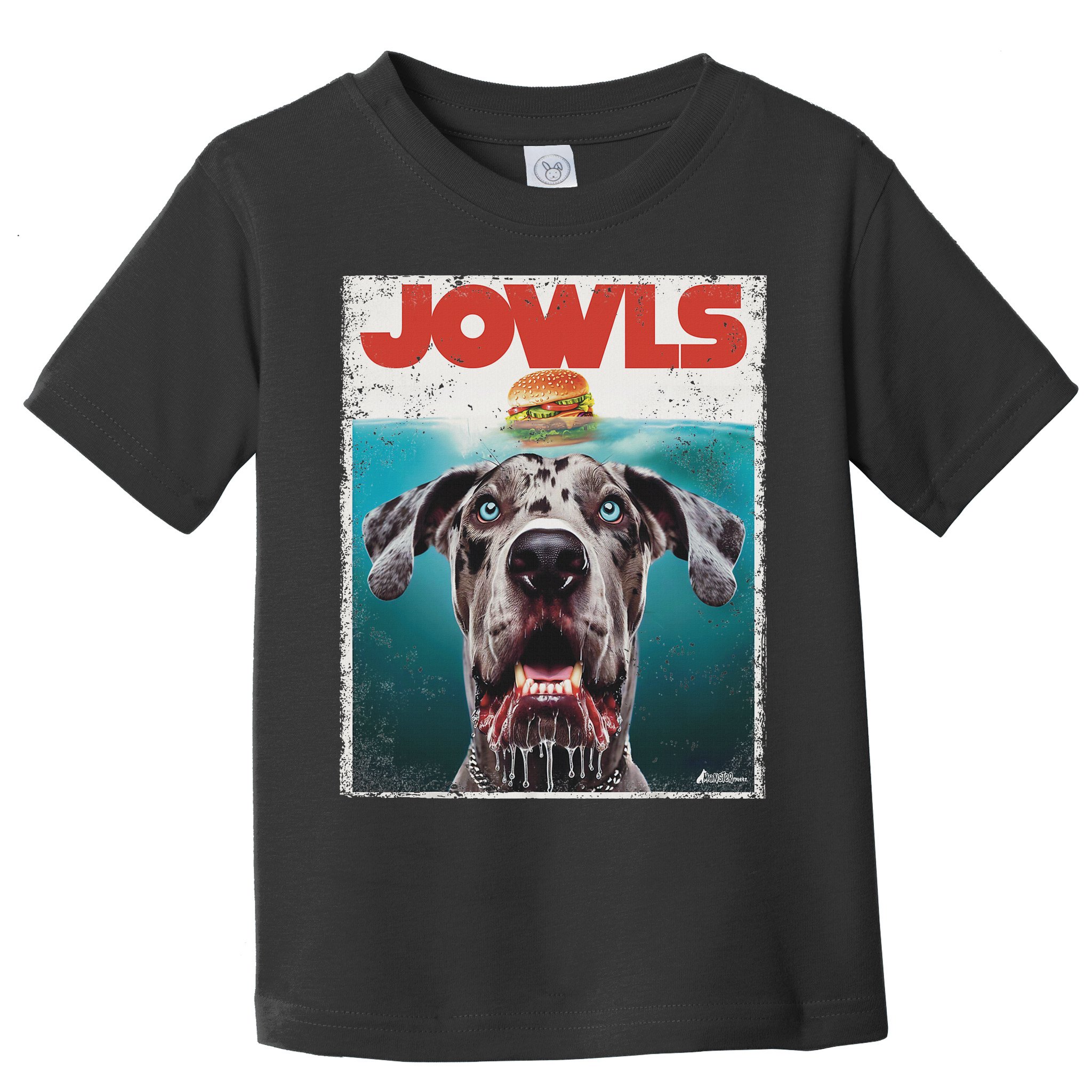 Merle Great Dane Jowls, Paws Top, Blue Eye Brown Dog Mom Dad Toddler T-Shirt