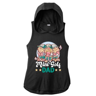 Mini Golf Dad For Father's Day Gift Ladies PosiCharge Tri-Blend Wicking Draft Hoodie Tank