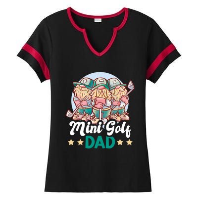 Mini Golf Dad For Father's Day Gift Ladies Halftime Notch Neck Tee