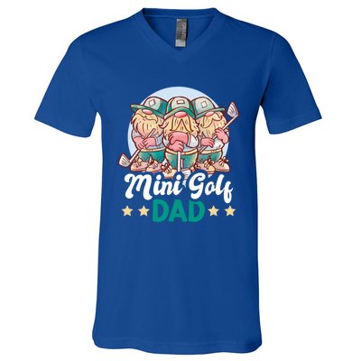 Mini Golf Dad For Father's Day Gift V-Neck T-Shirt