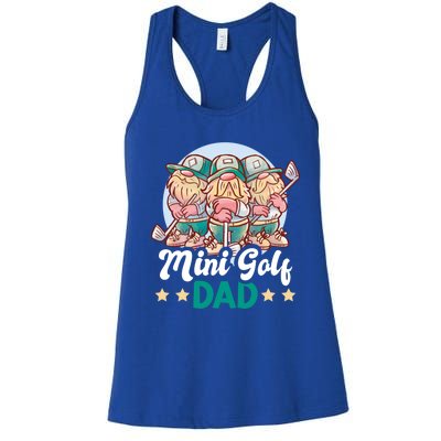 Mini Golf Dad For Father's Day Gift Women's Racerback Tank