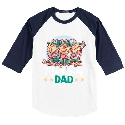 Mini Golf Dad For Father's Day Gift Baseball Sleeve Shirt