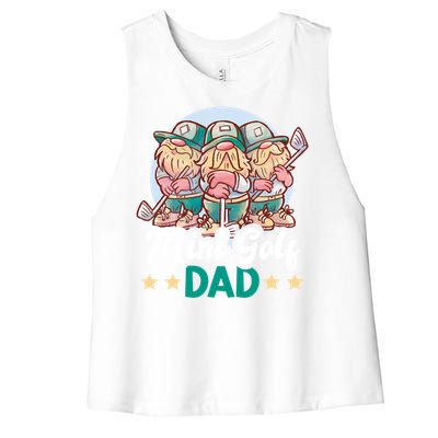 Mini Golf Dad For Father's Day Gift Women's Racerback Cropped Tank