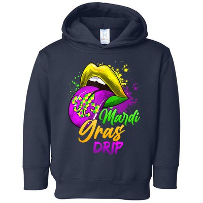 Mardi Gras Drip Mardi Gras Toddler Hoodie