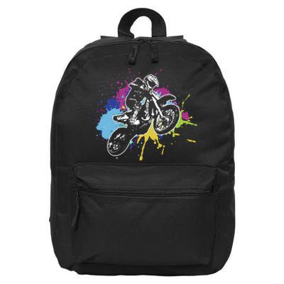 Motocross gift, Dirt Bike gift, Off Road 16 in Basic Backpack