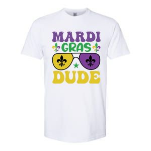 Mardi Gras Dude Sunglasses With Fleur De Lis Softstyle CVC T-Shirt