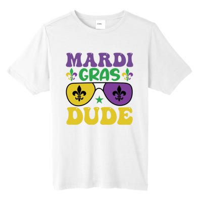 Mardi Gras Dude Sunglasses With Fleur De Lis Tall Fusion ChromaSoft Performance T-Shirt