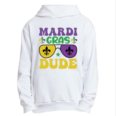 Mardi Gras Dude Sunglasses With Fleur De Lis Urban Pullover Hoodie