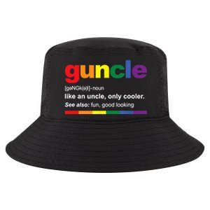 Mens Guncle Definition Rainbow Funny Gift For Gay Uncle TShirt Cool Comfort Performance Bucket Hat